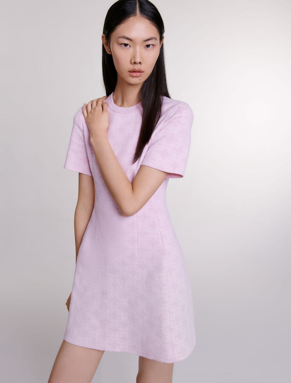 Shop Jacquard Knit Short Dress for Women Online in Dubai & UAE Maje.ae