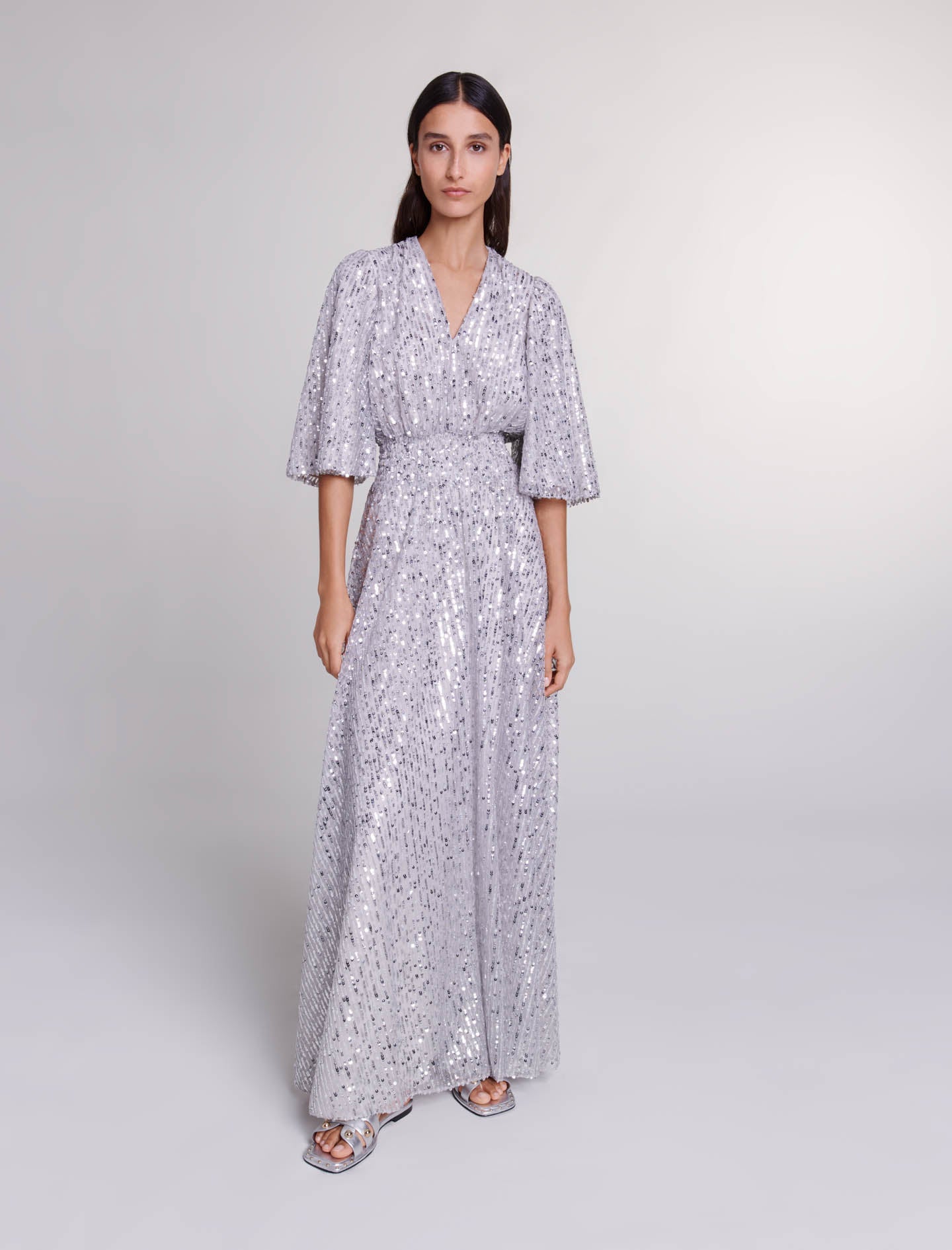 Silver featured  Sequin maxi dress