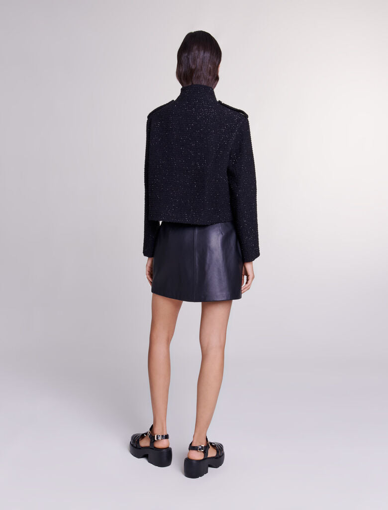 Black-Short tweed jacket