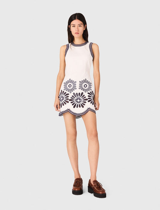 Short dress with crochet details
