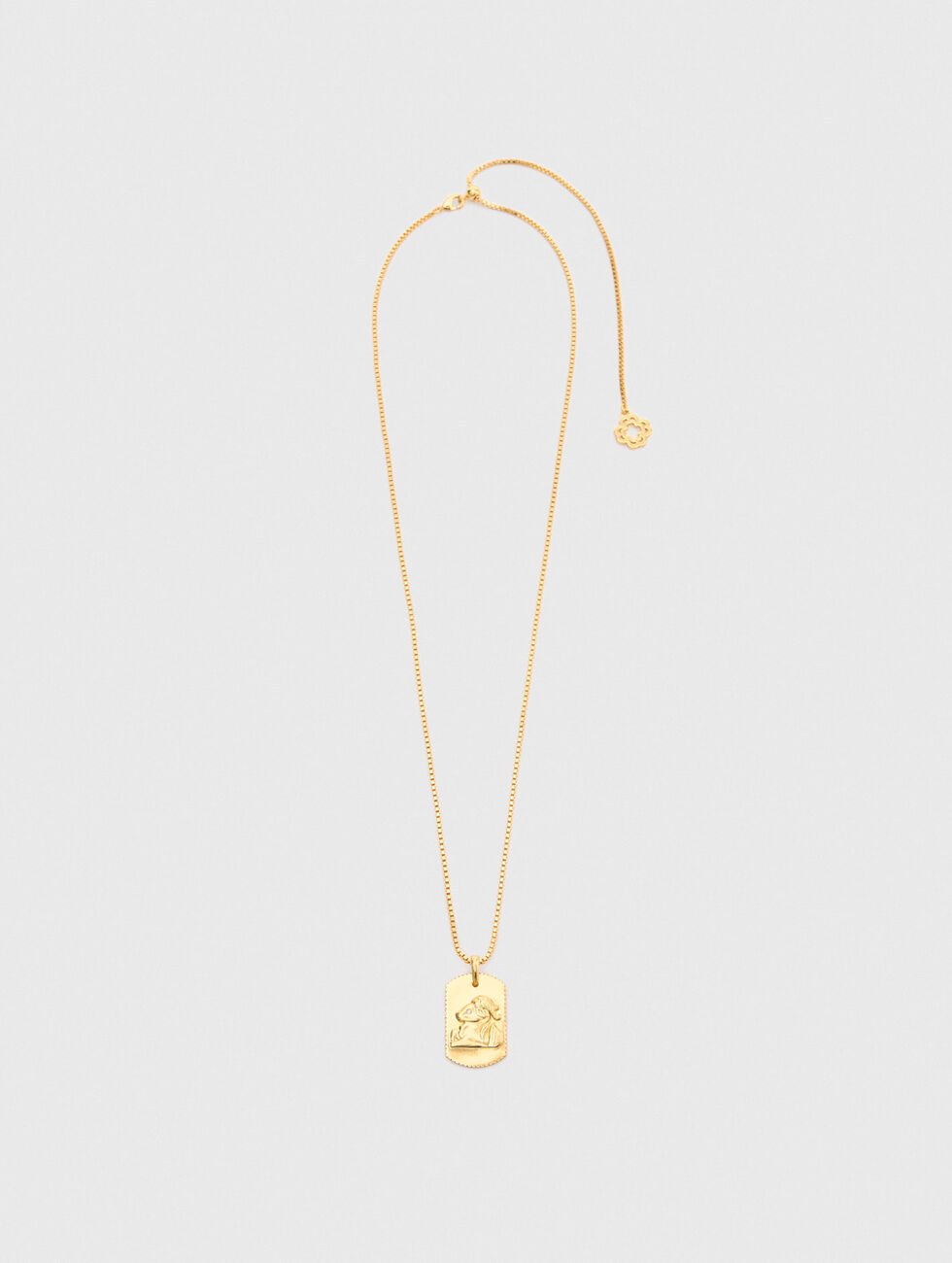 Capricorn Zodiac sign plaque necklace