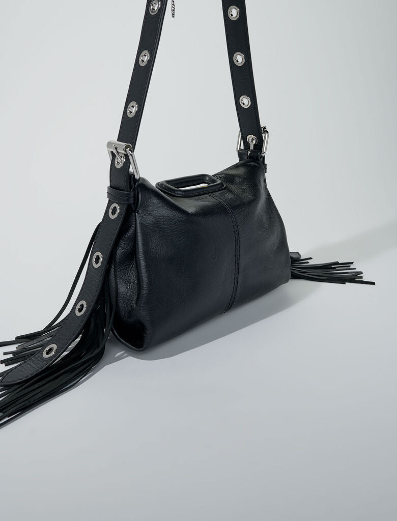 Crackle Leather Mini Miss M Bag