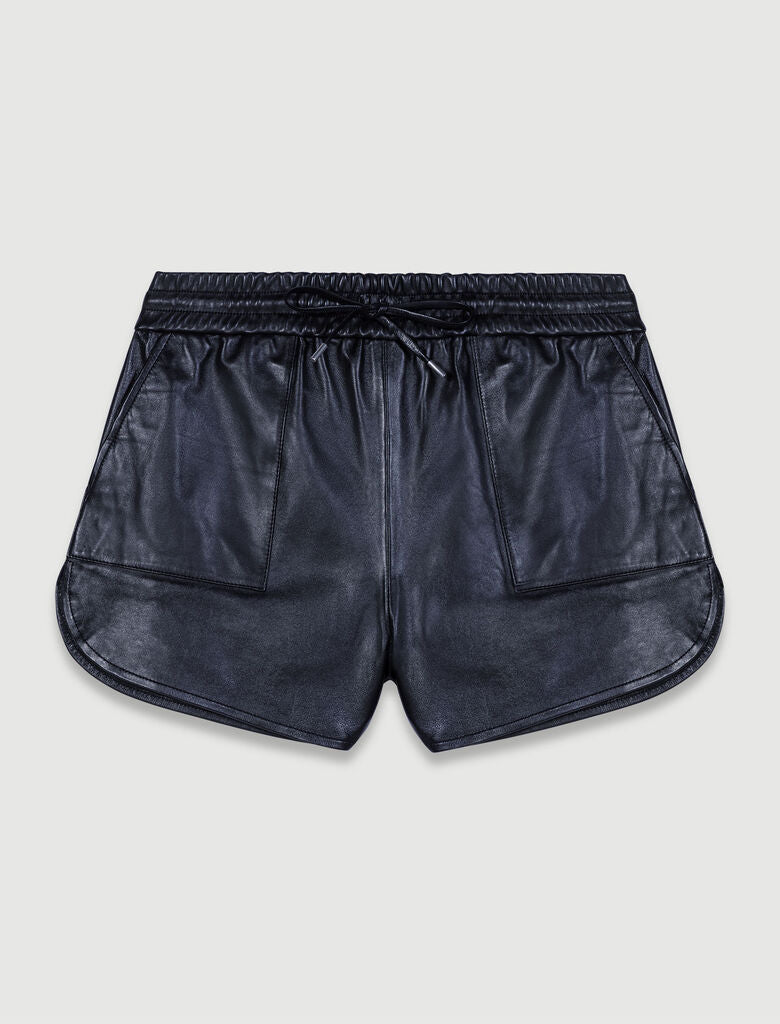 Black-Leather shorts