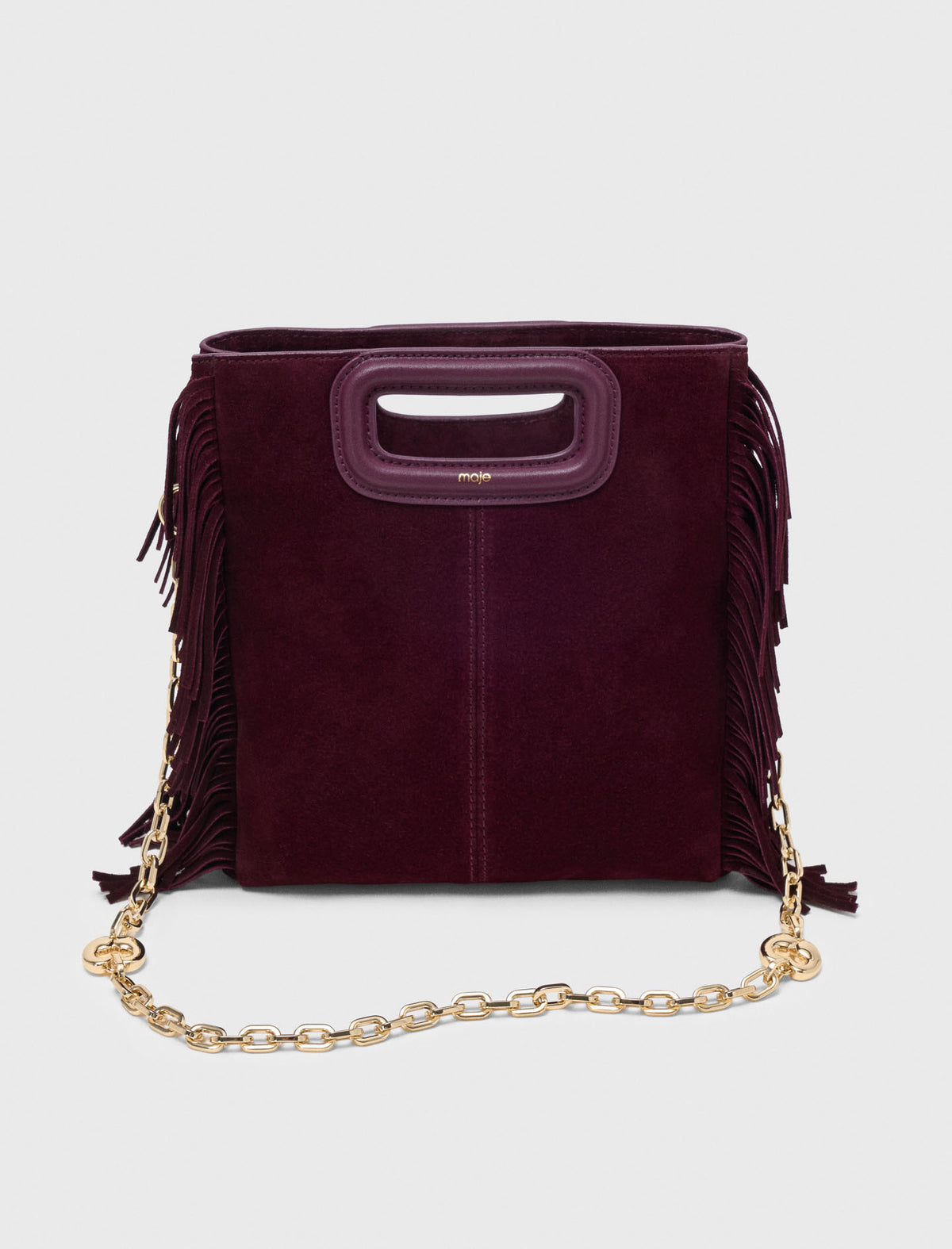 Short metal chain shoulder strap Gold