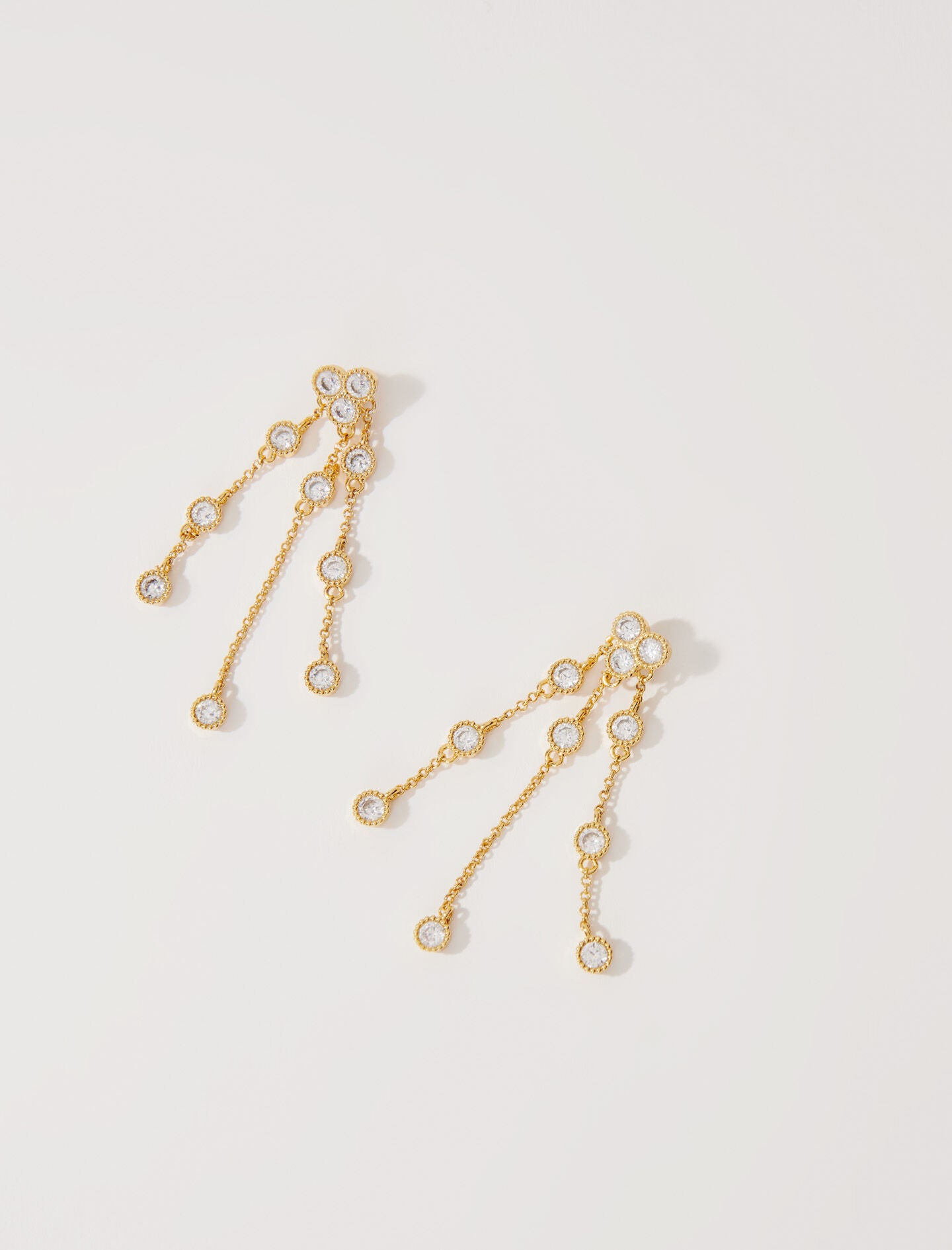 Gold-gold-plated recycled brass earrings