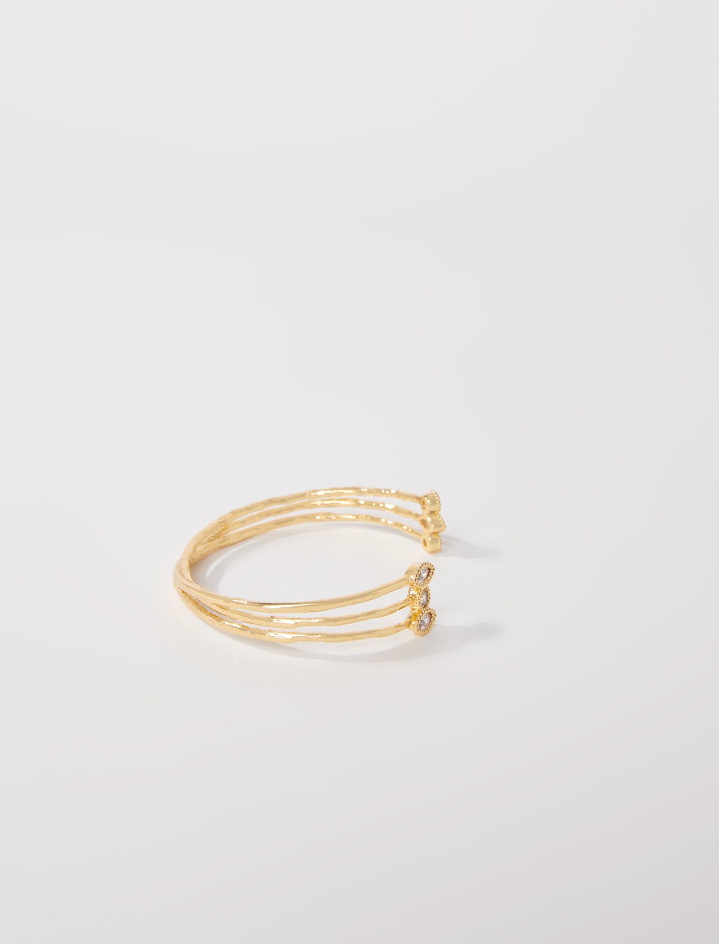 Gold-gold-plated recycled brass bracelet