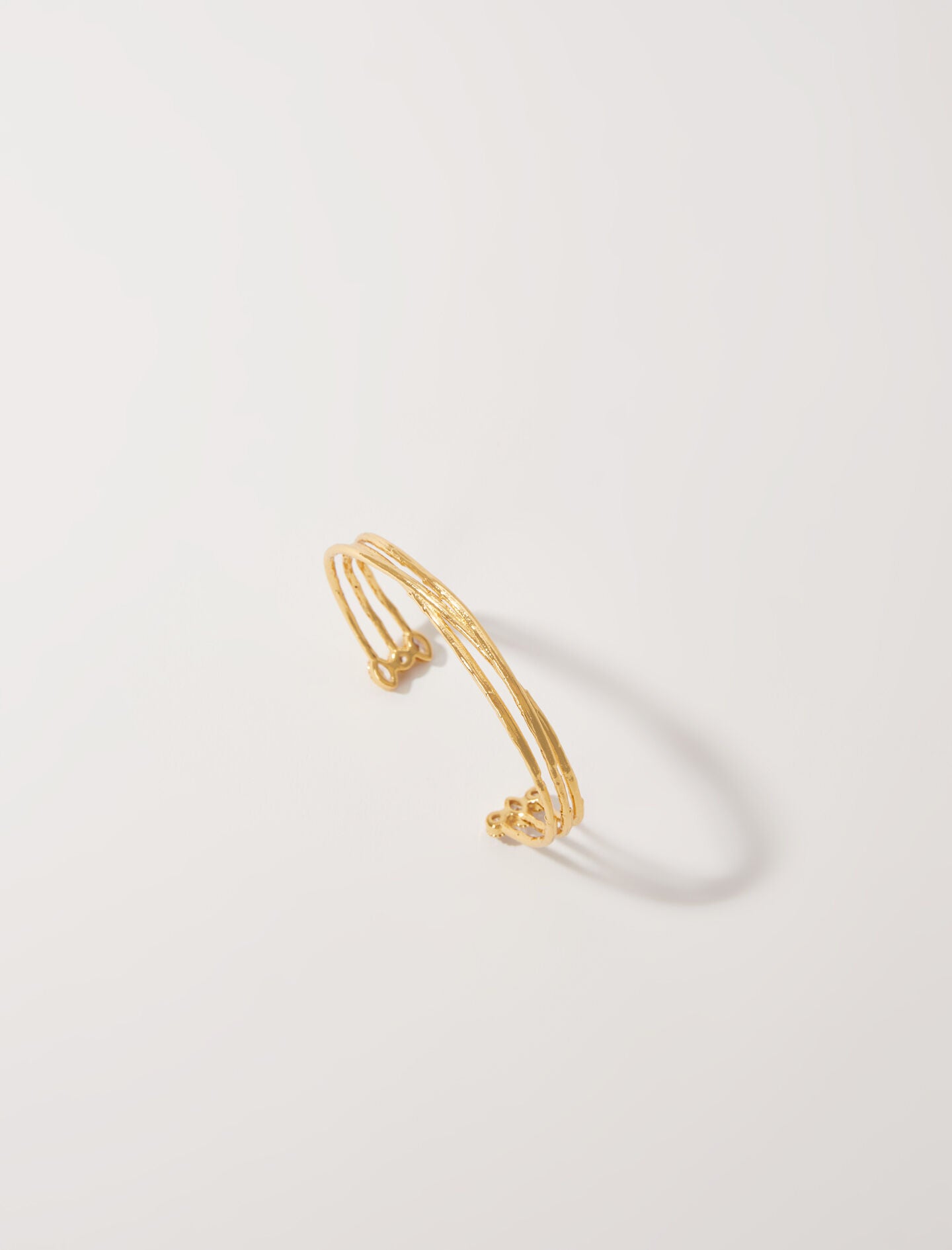 Gold-gold-plated recycled brass bracelet