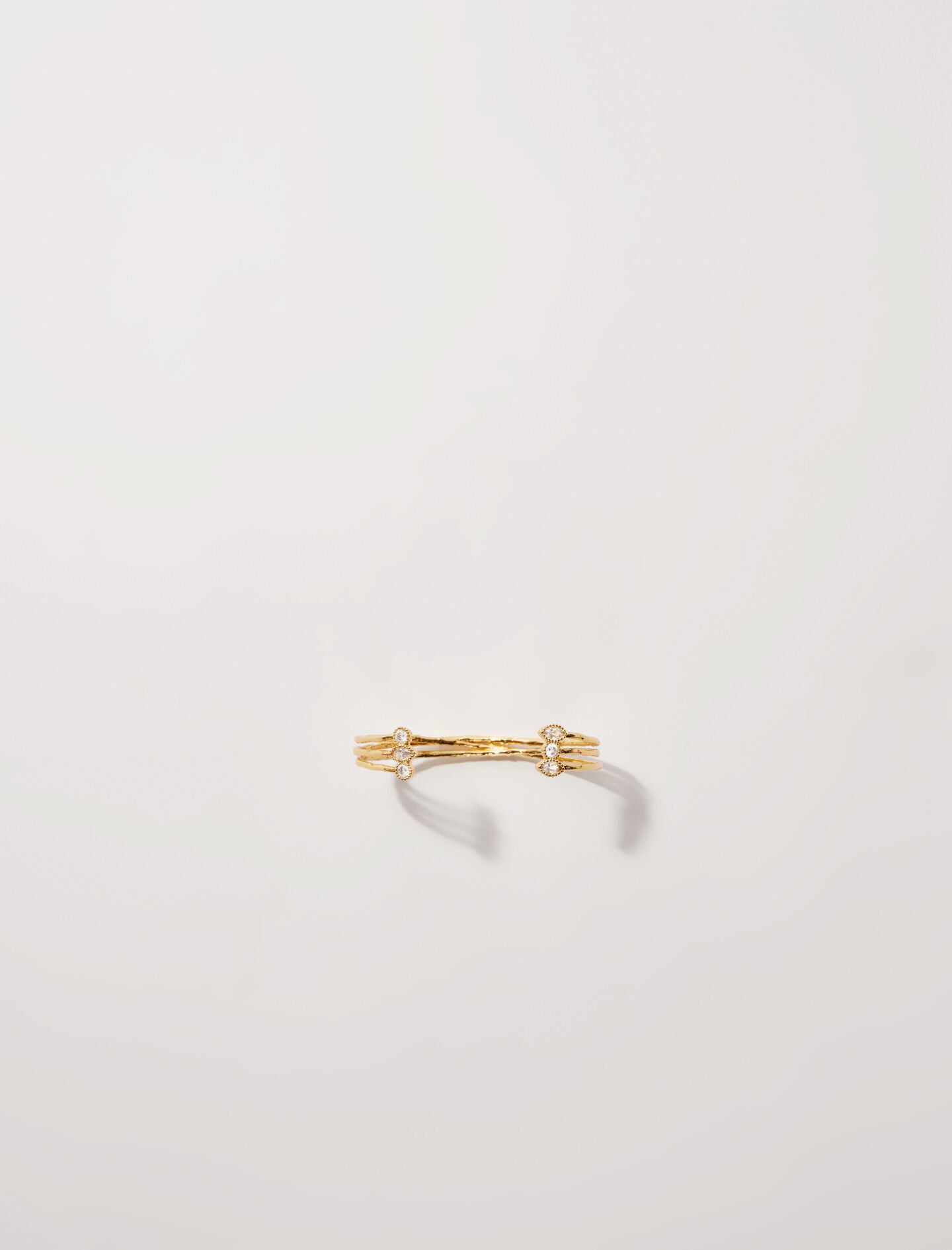 Gold-featured-gold-plated recycled brass bracelet