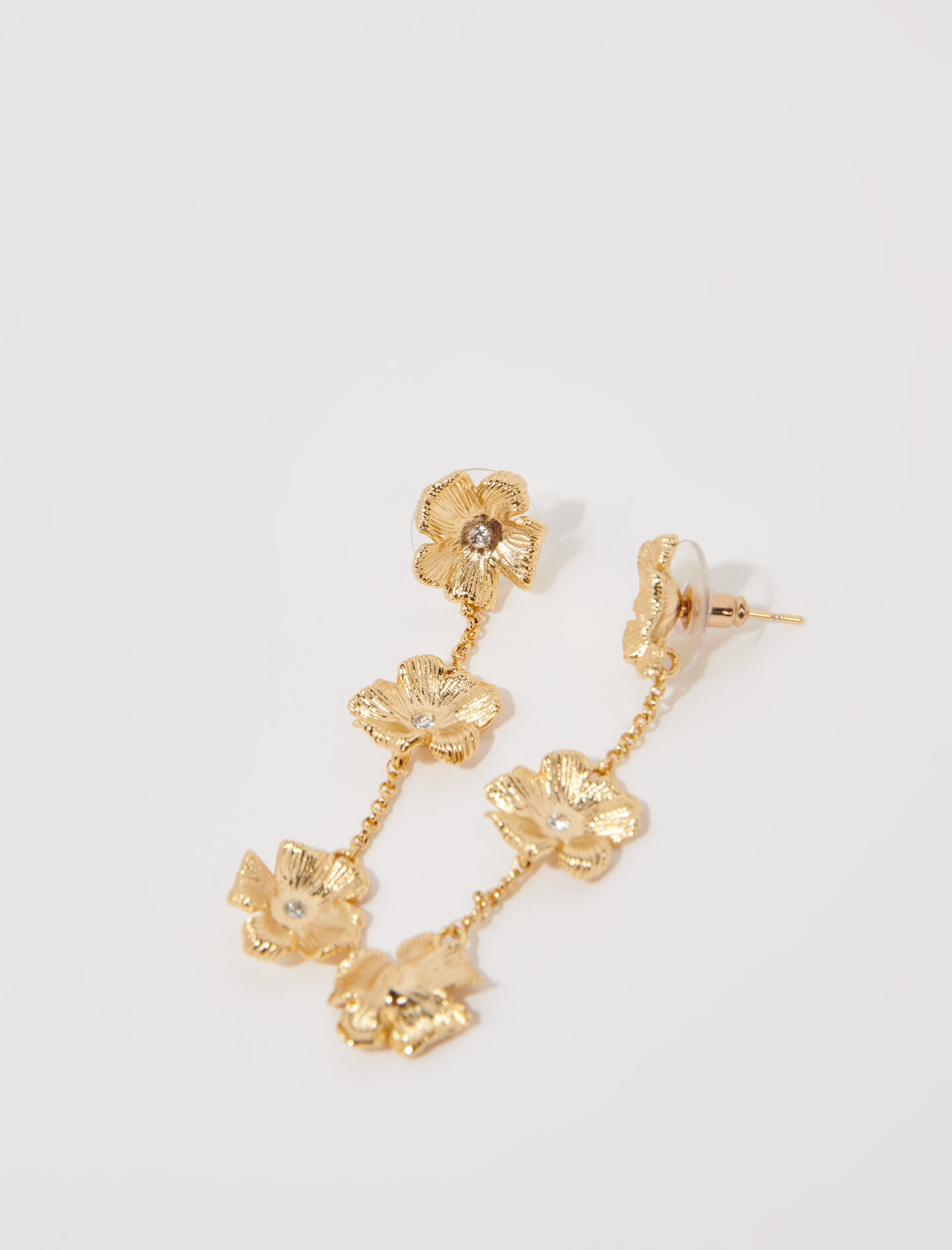 Gold-flower earrings