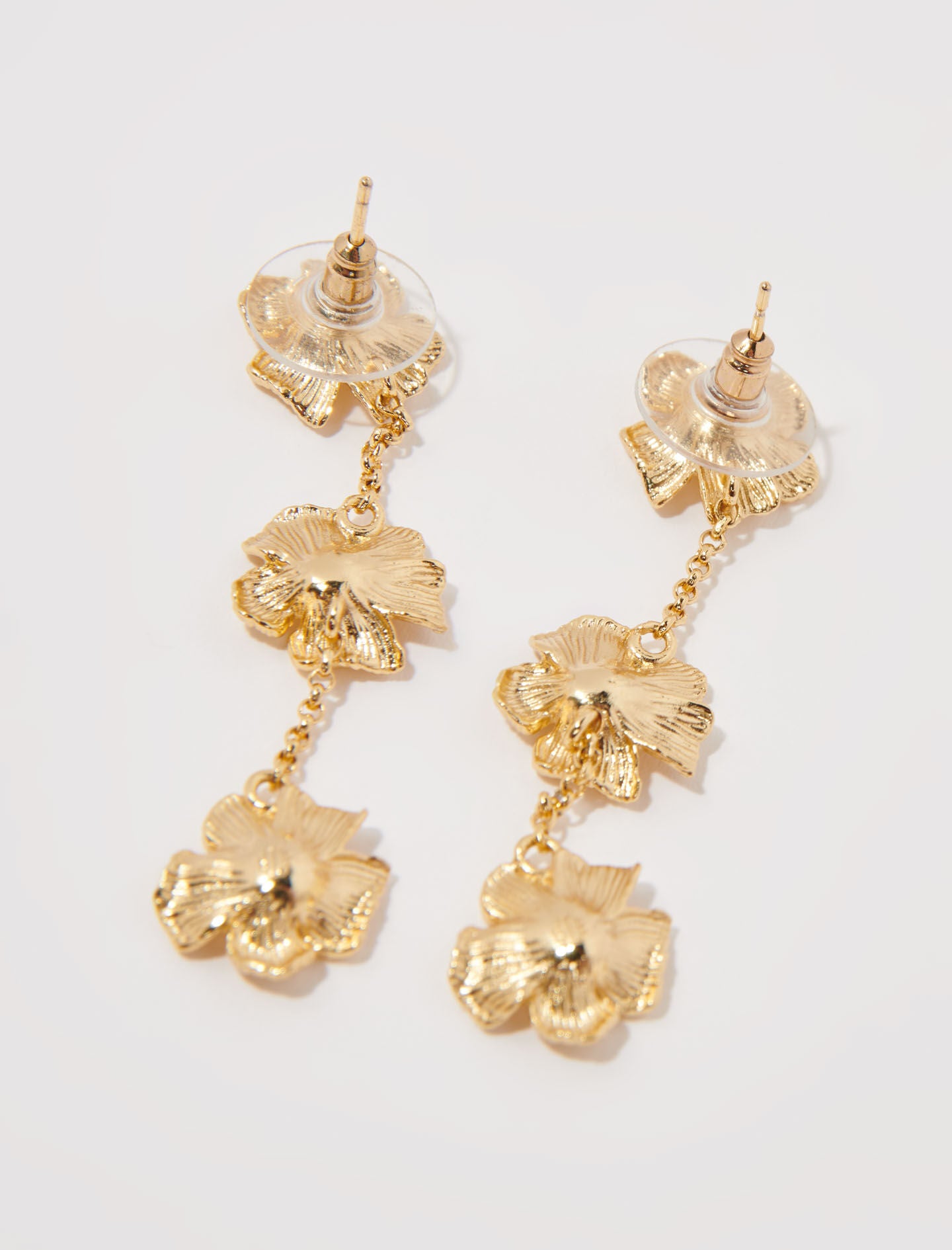Gold-flower earrings