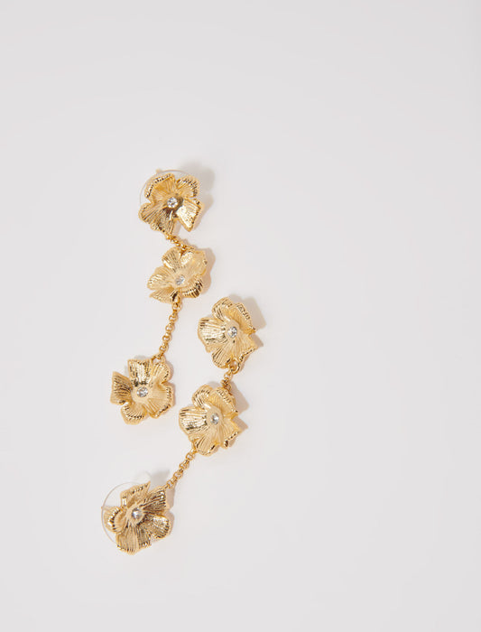Gold  -flower earrings