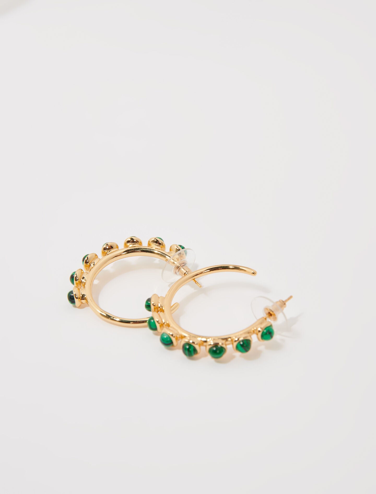 Gold-rhinestone earrings