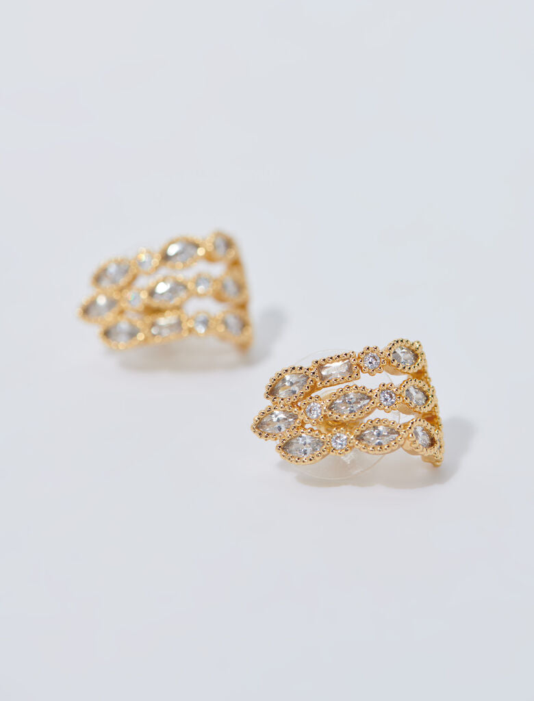 Gold  -Rhinestone Earrings