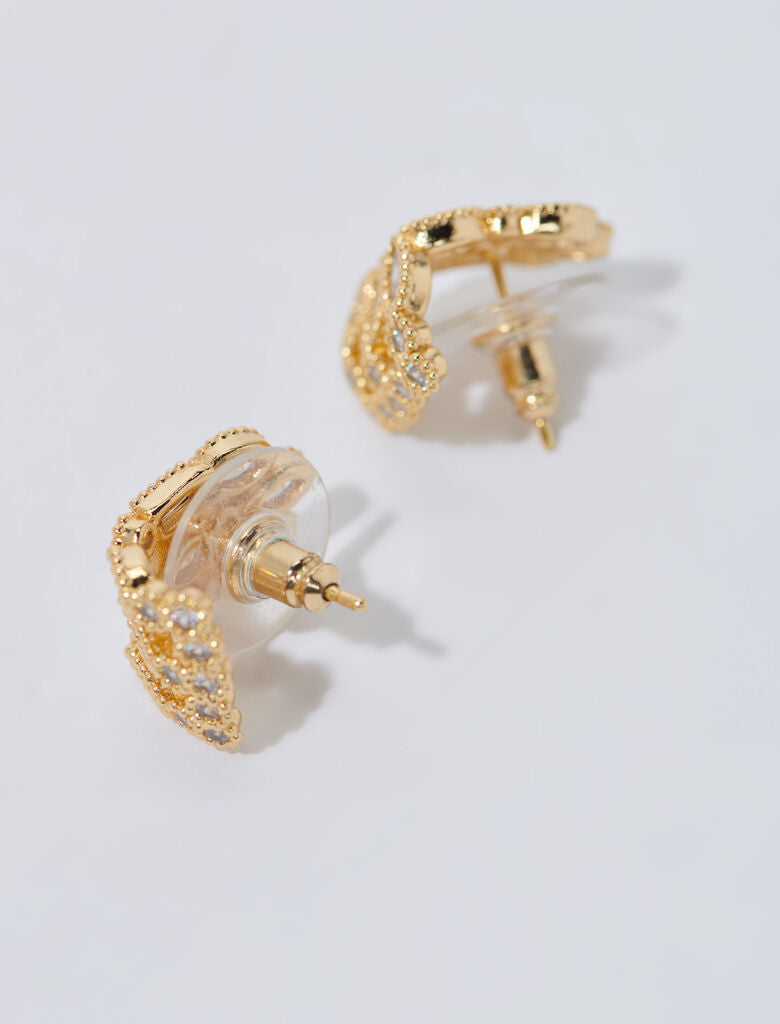 Gold  -Rhinestone Earrings