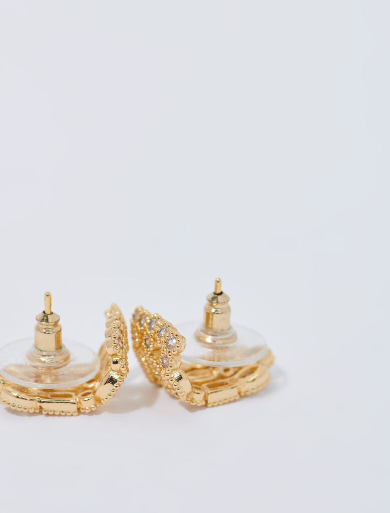 Gold  -Rhinestone Earrings