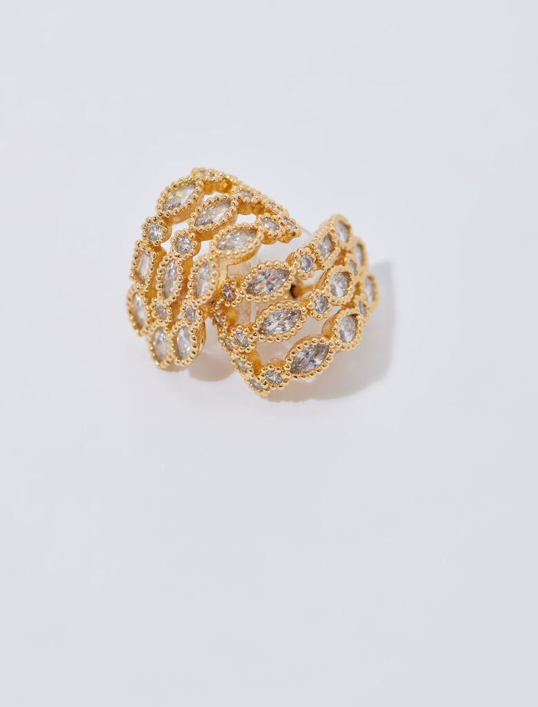 Gold  -Rhinestone Earrings
