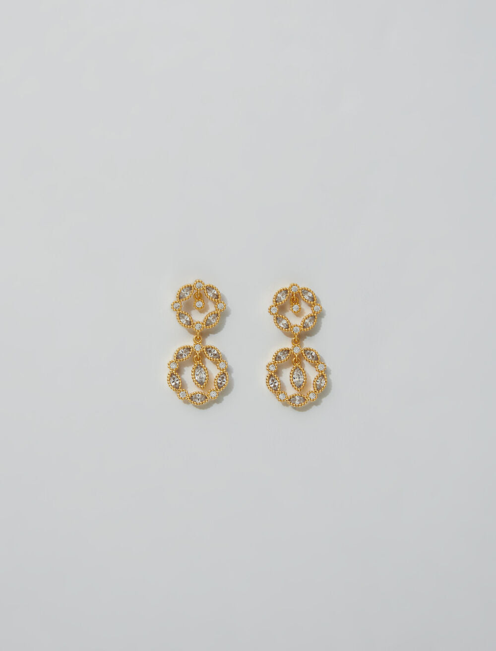 Rhinestone pendant earrings