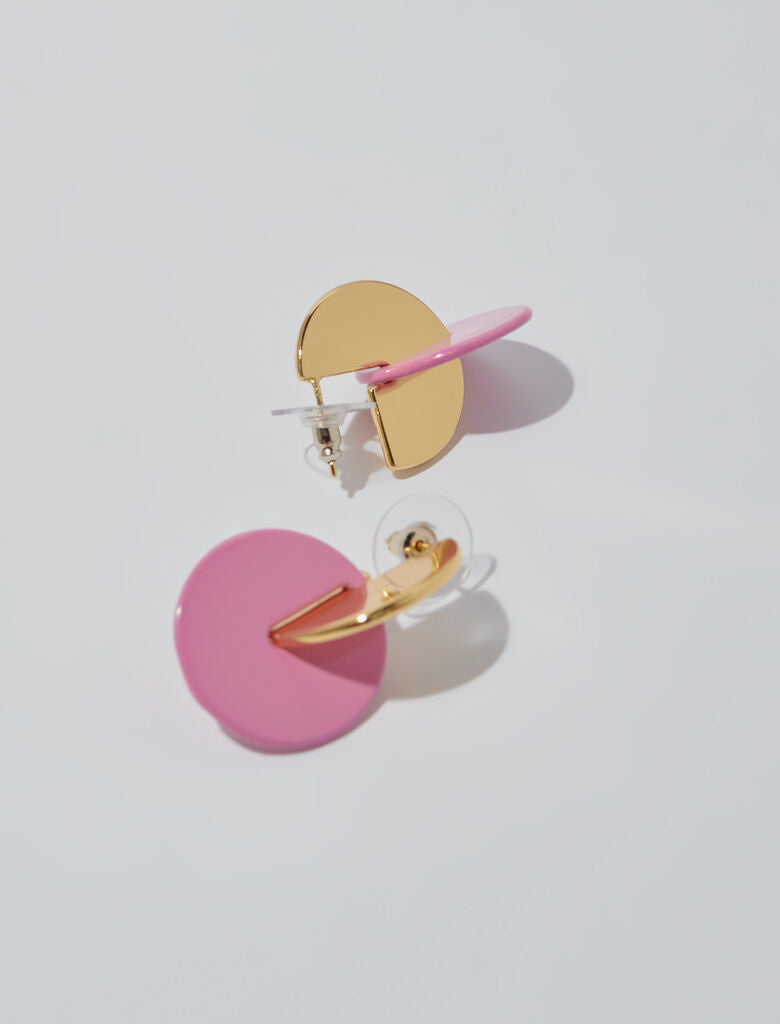 Gold-Enameled earrings