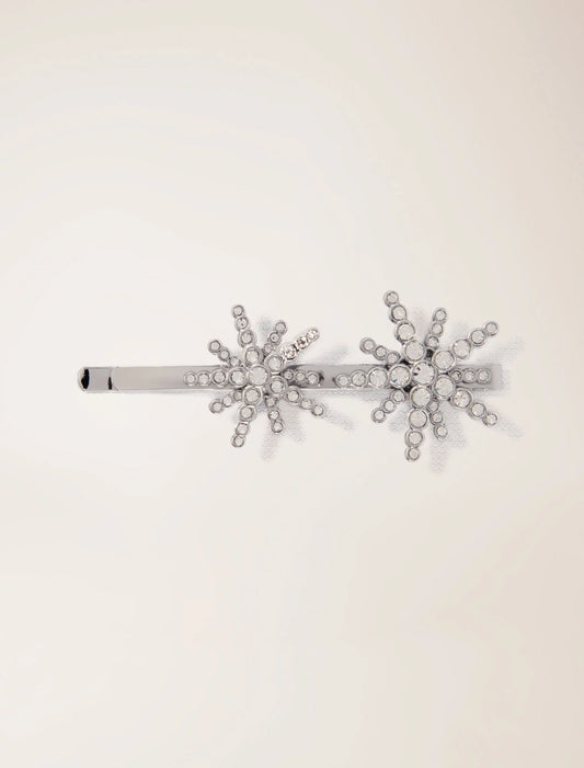 Silver-featured-Star Rhinestone Barrette