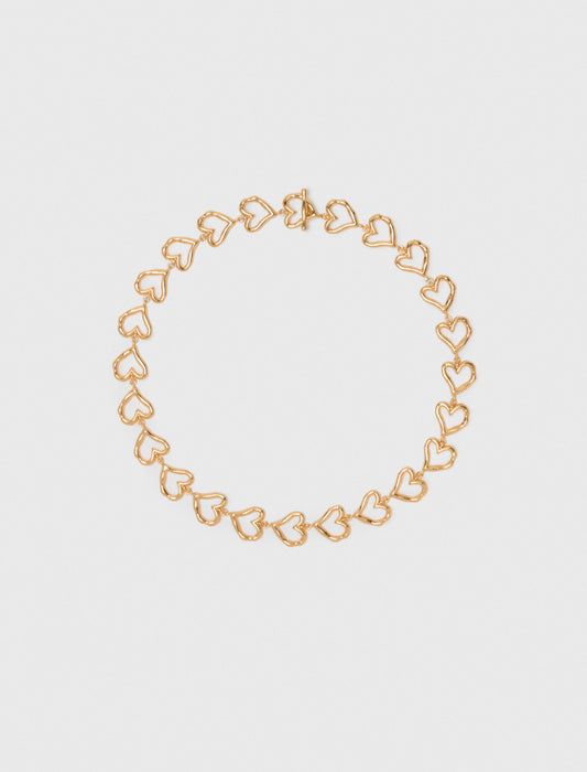 Gold-plated heart necklace
