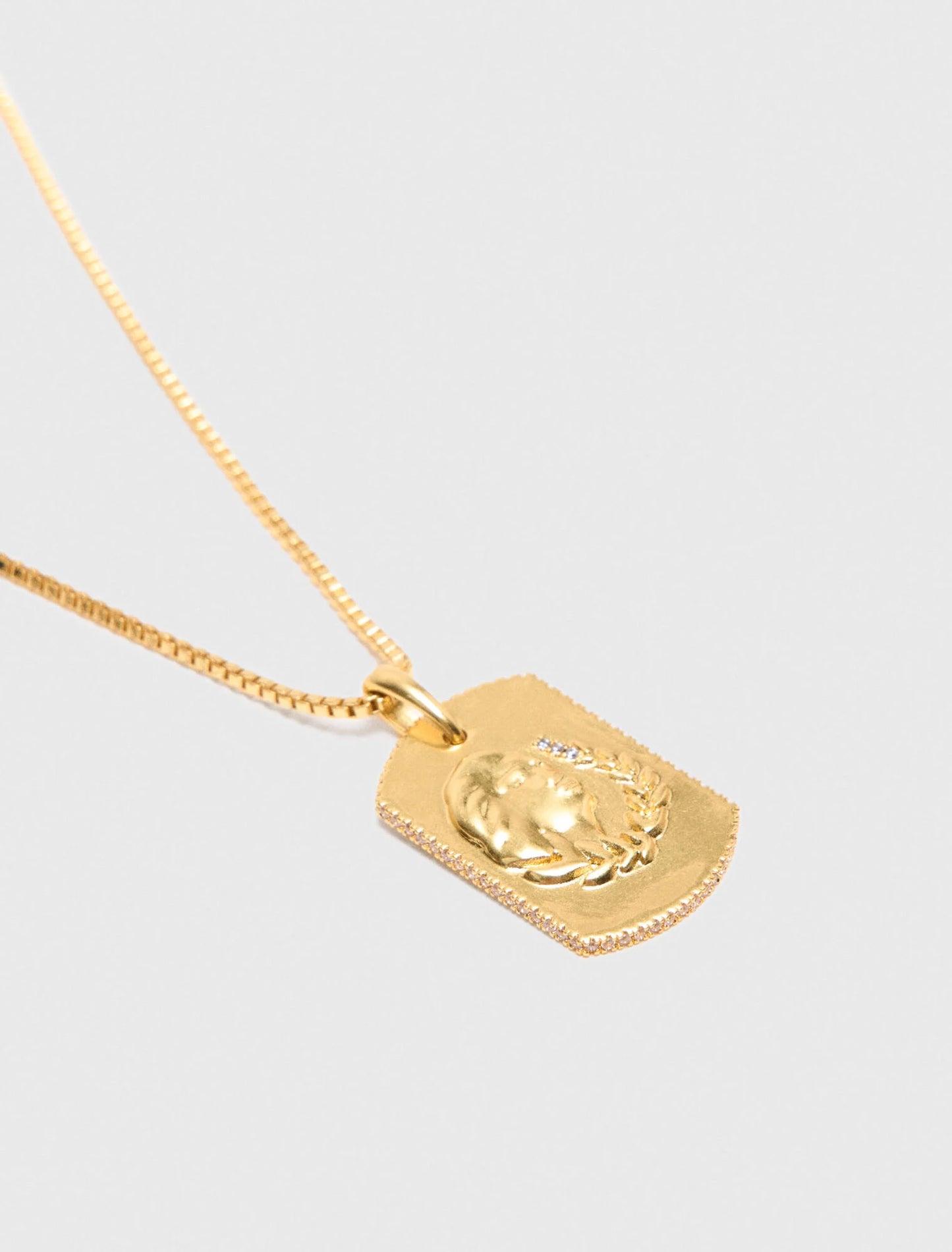 Virgo Zodiac sign plaque necklace