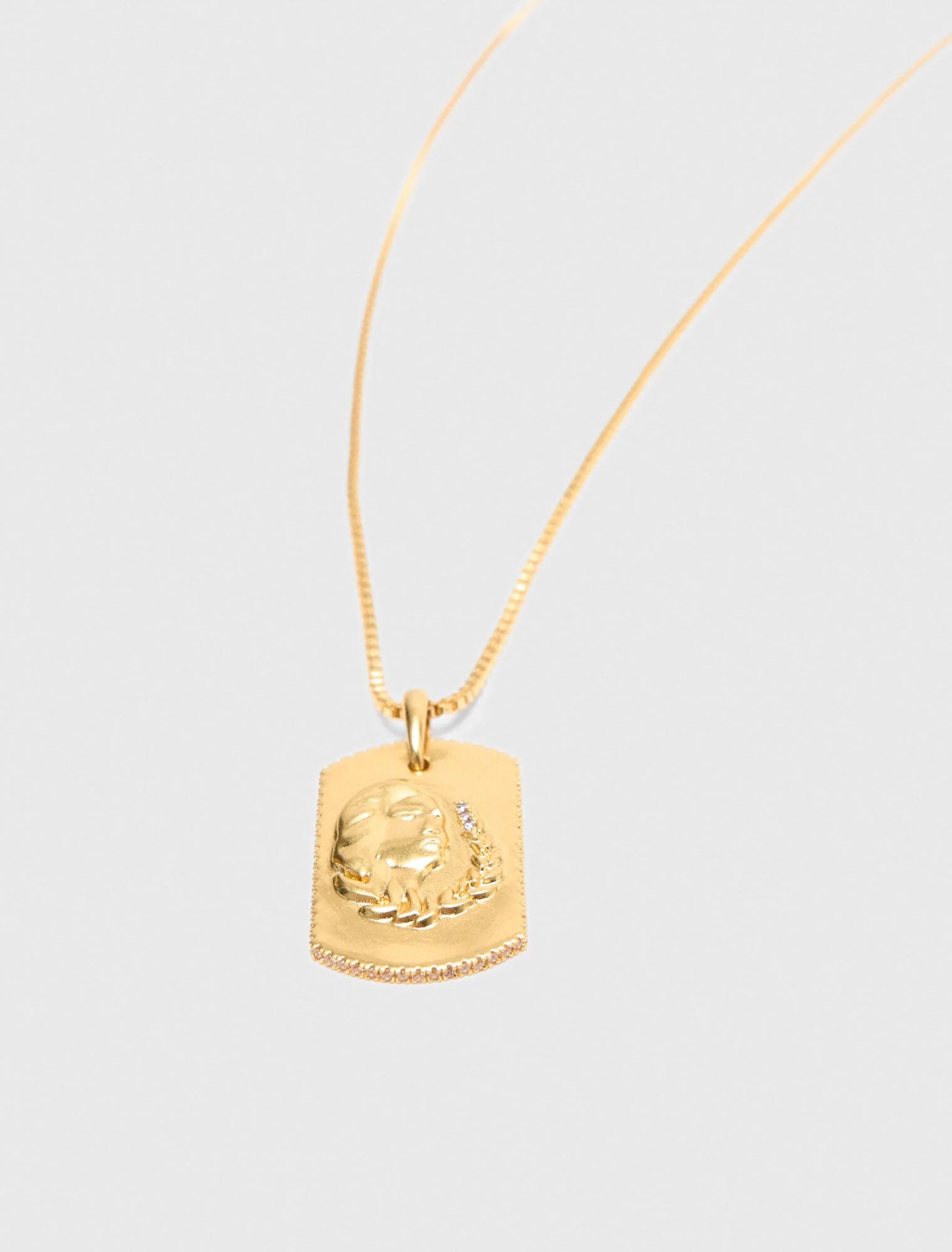 Virgo Zodiac sign plaque necklace