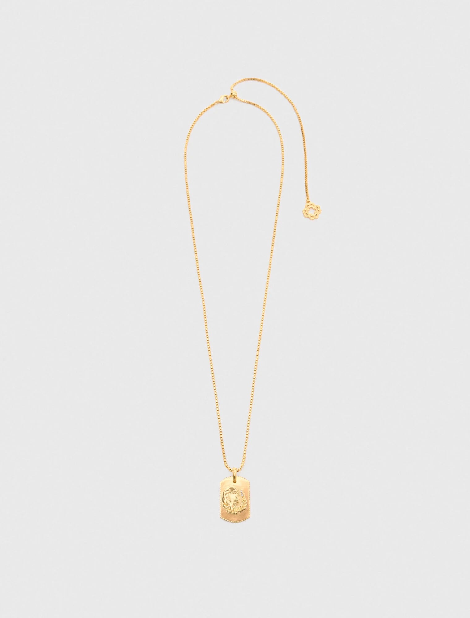 Virgo Zodiac sign plaque necklace