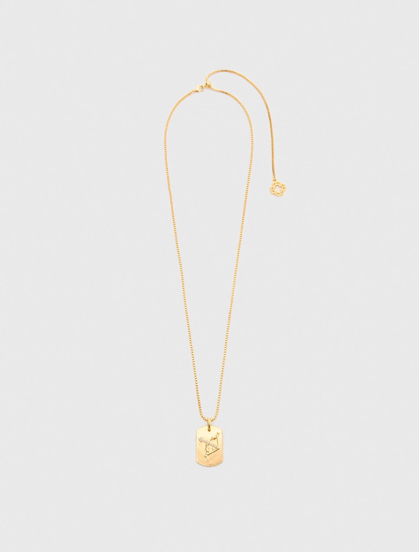 Scorpio Zodiac sign plaque necklace