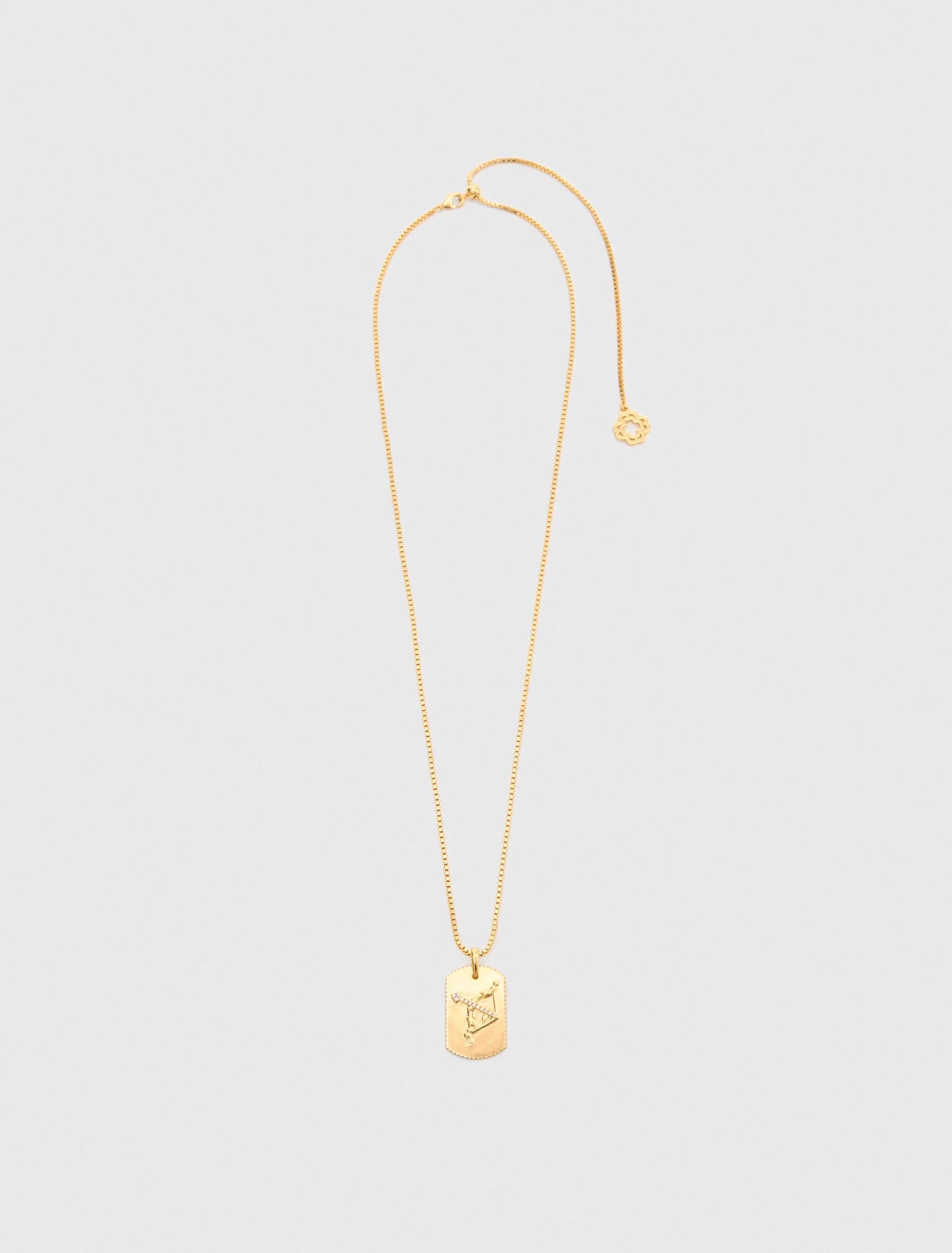 Scorpio Zodiac Sign Plaque Necklace SCORPIO