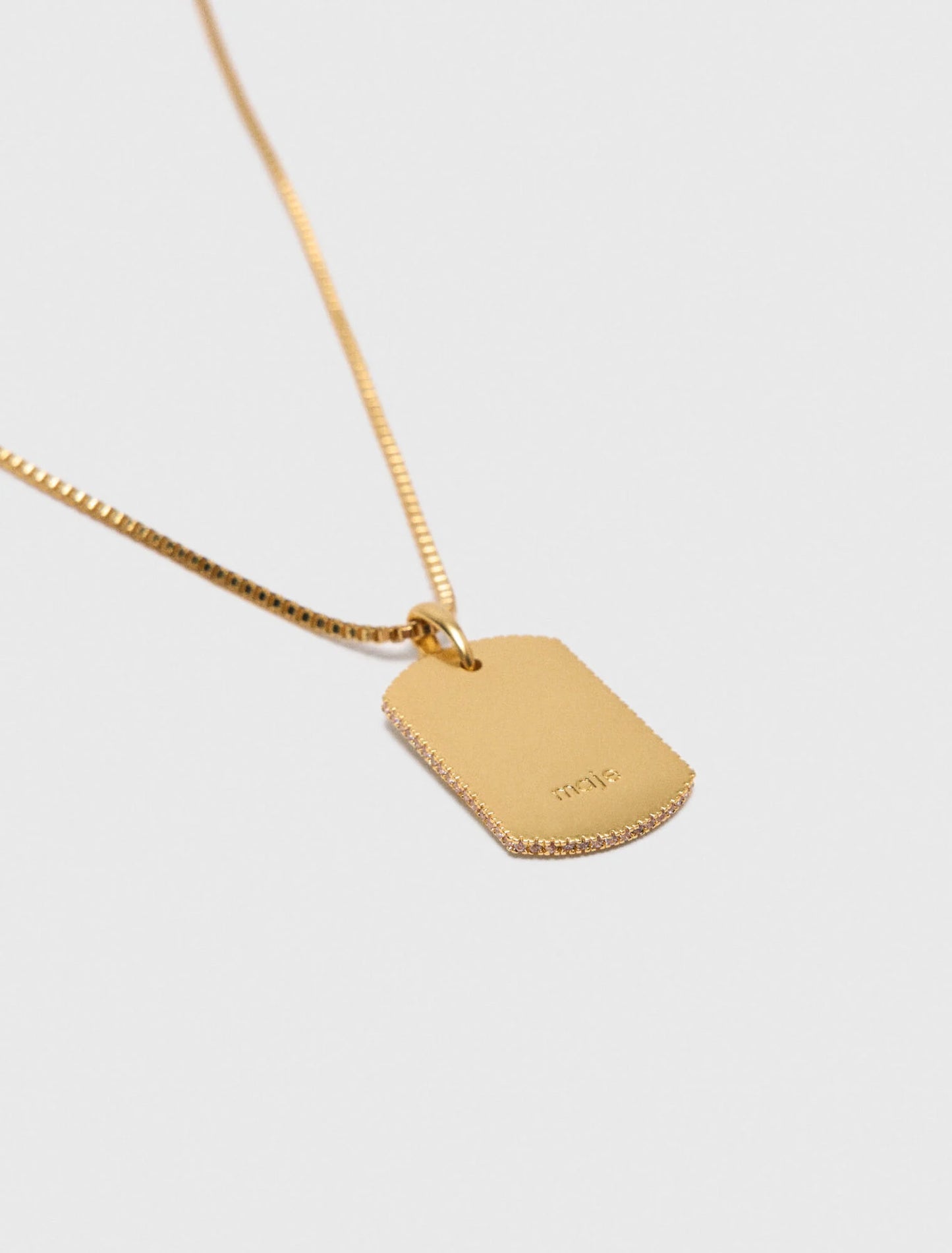 Taurus Zodiac sign plaque necklace