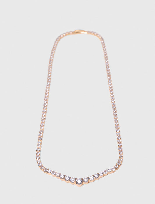 Cascade Diamanté Necklace GOLD