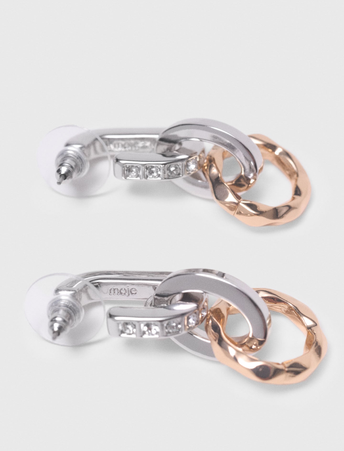 Link Earrings Gold Silver