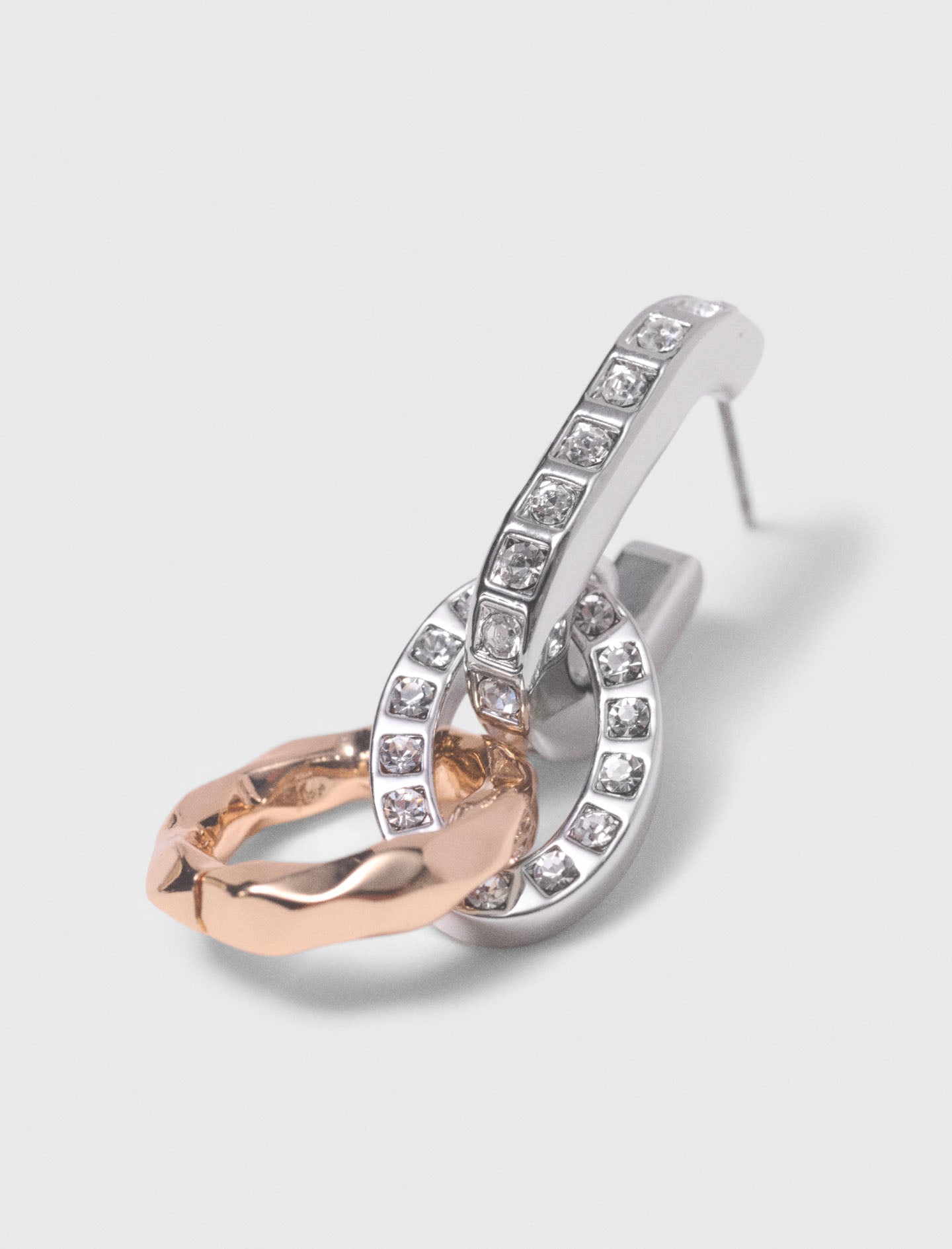 Link Earrings Gold Silver