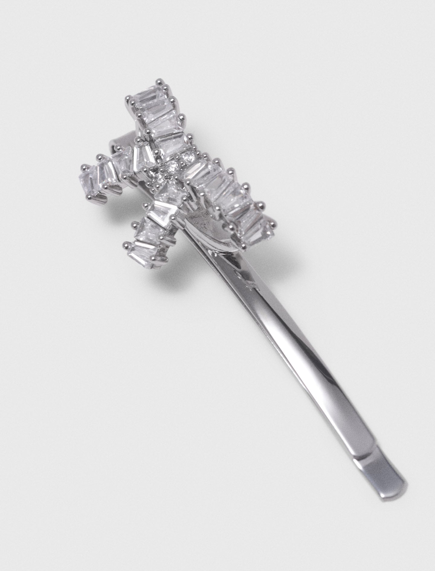 Rhinestone Bow Barrette Caramel