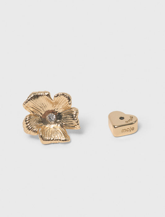 Flower Stud Earrings Gold