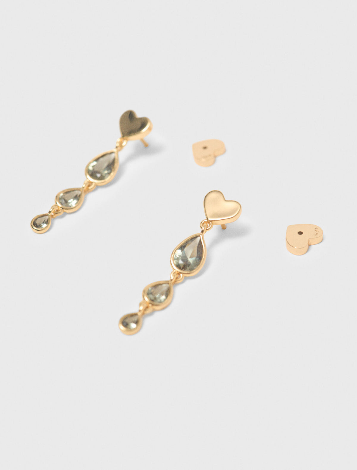 Heart Stud Earrings Gold
