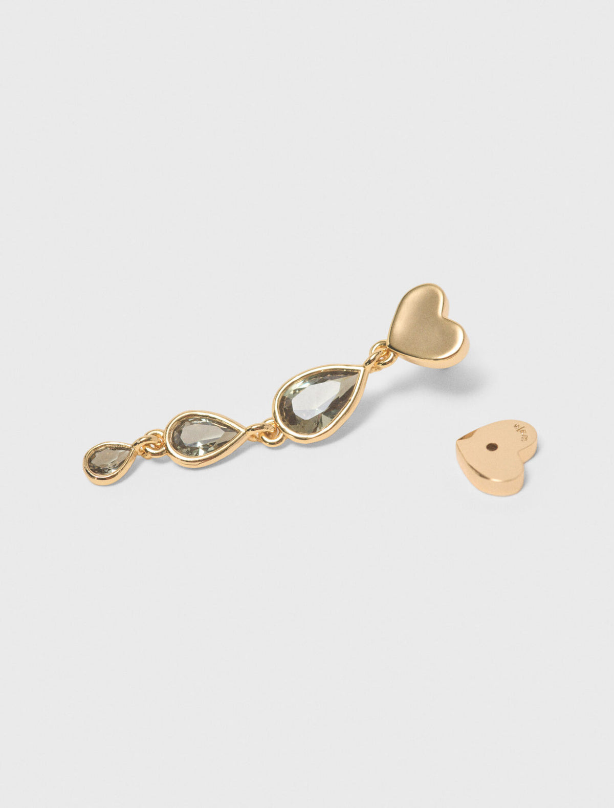 Heart Stud Earrings Gold