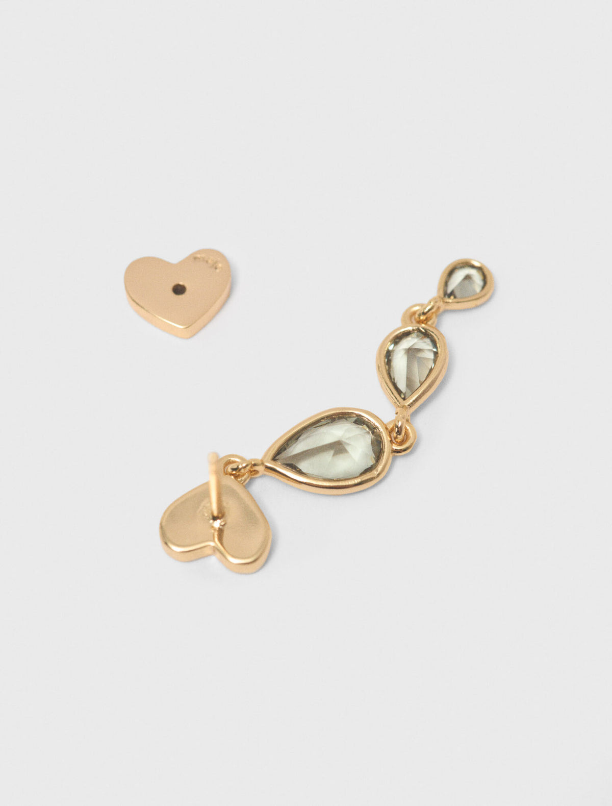 Heart Stud Earrings Gold