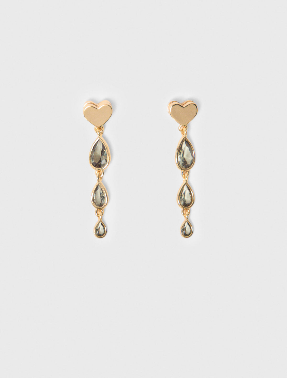 Heart Stud Earrings Gold