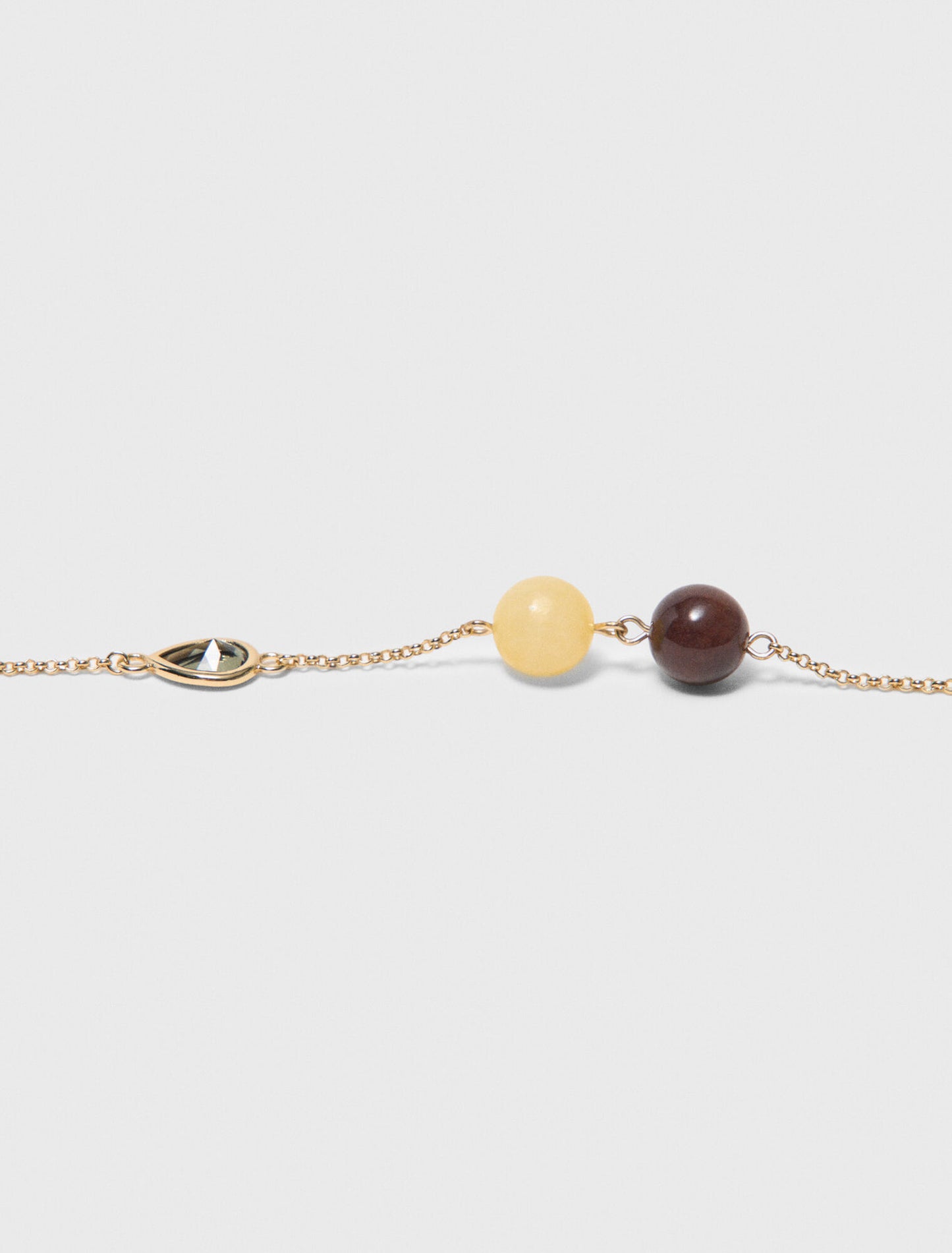 Bracelet With Pearl And Rhinestone Gold