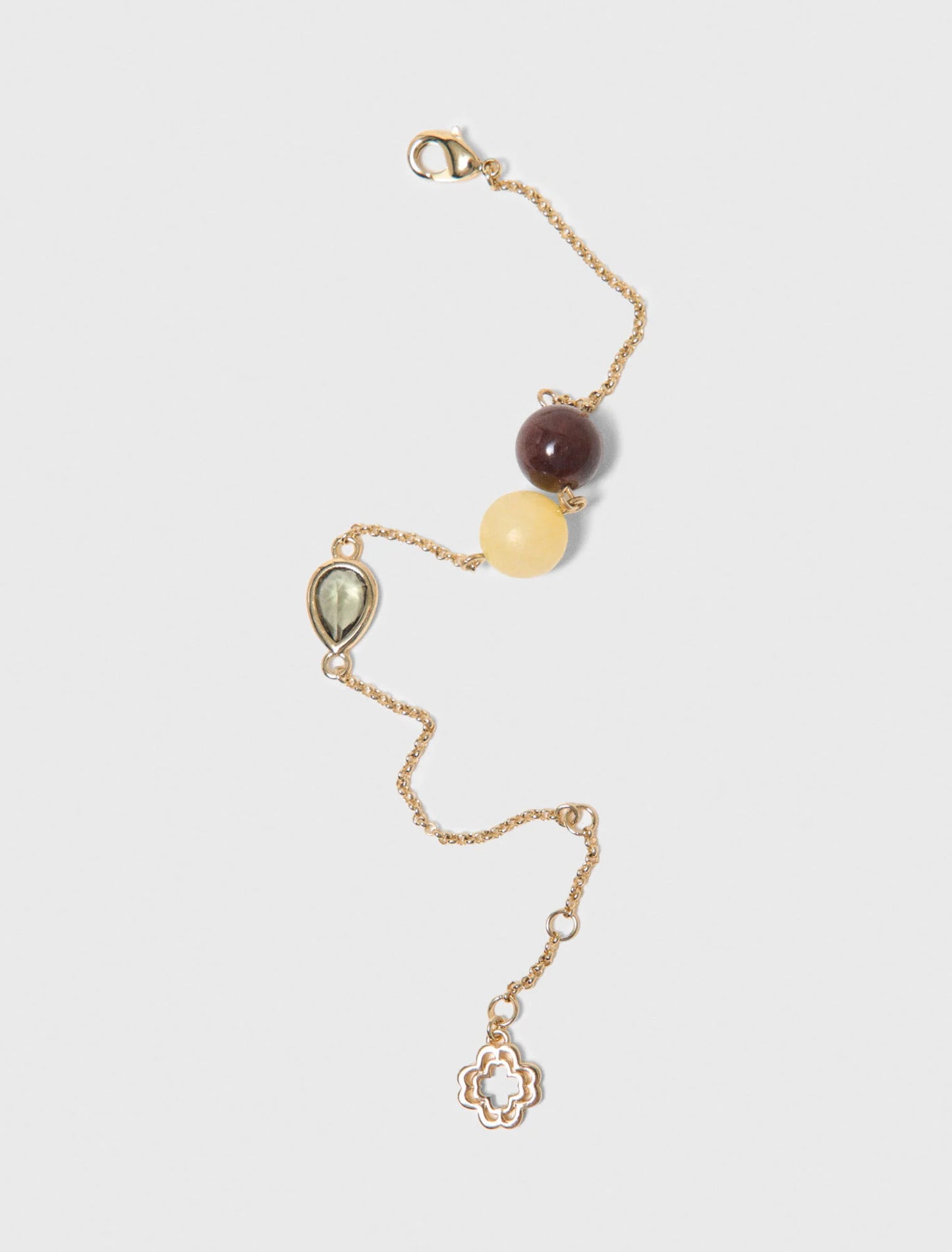 Bracelet With Pearl And Rhinestone Gold