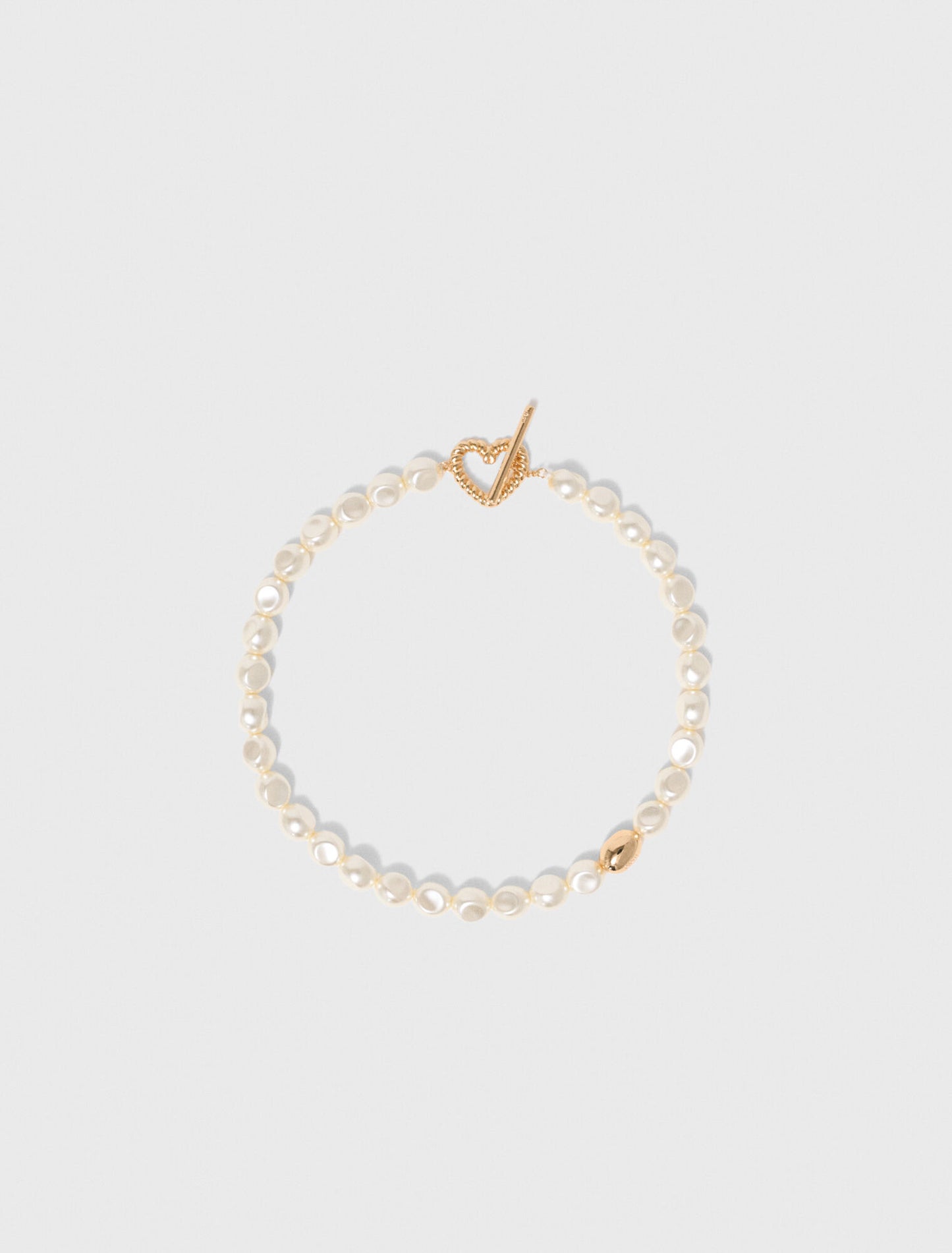 Pearl choker necklace Gold