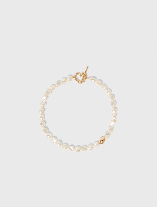 Pearl choker necklace Gold