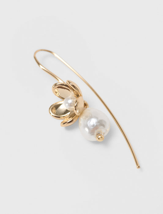 Fine flower earrings Gold