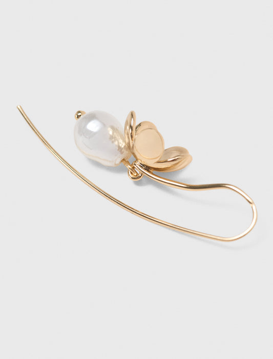 Fine flower earrings Gold