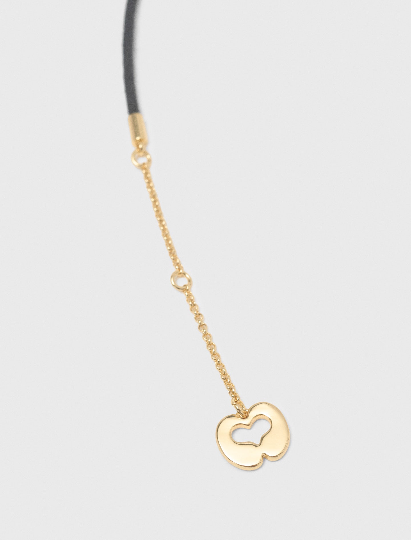 Flower detail cord necklace Gold