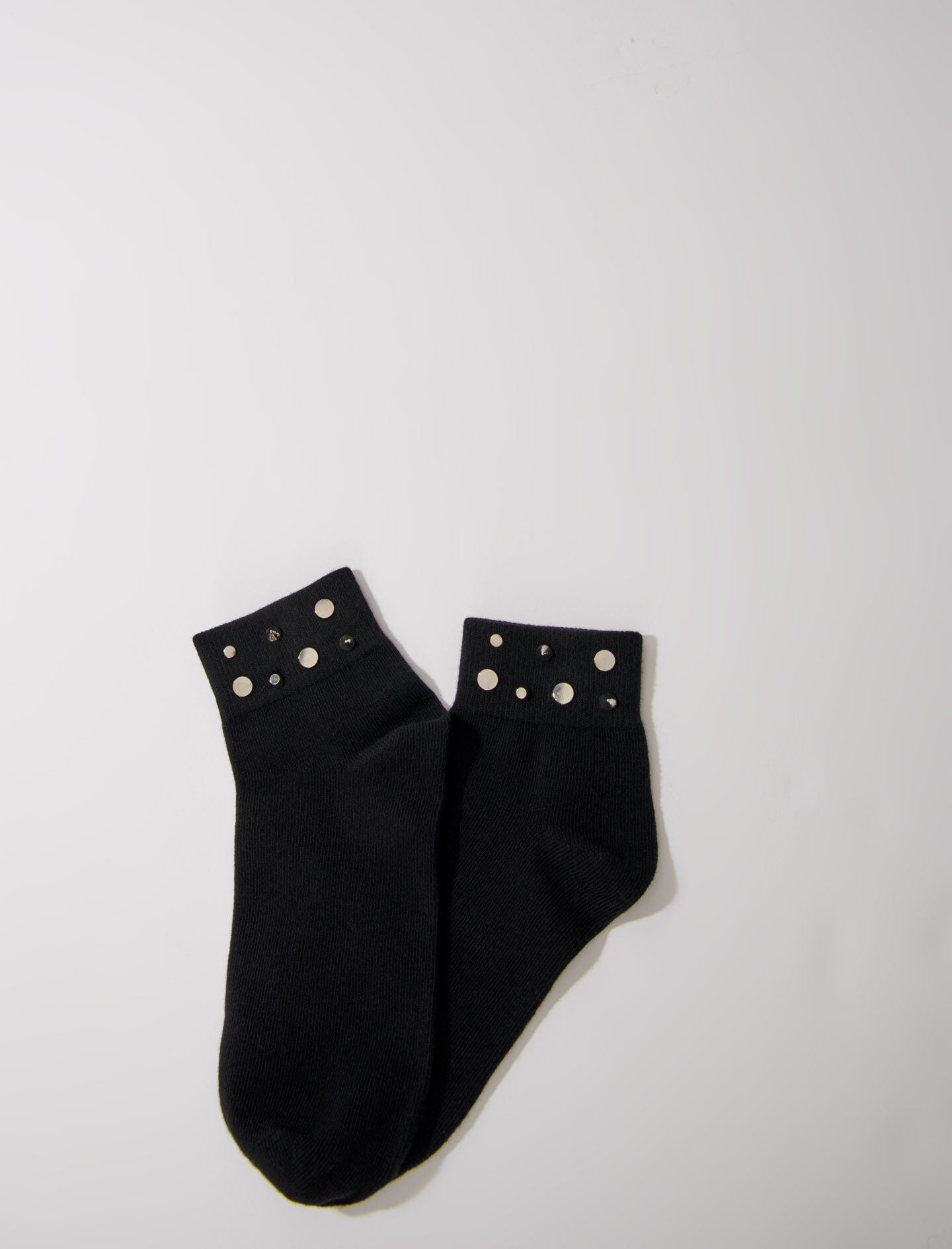 Black-rhinestone socks