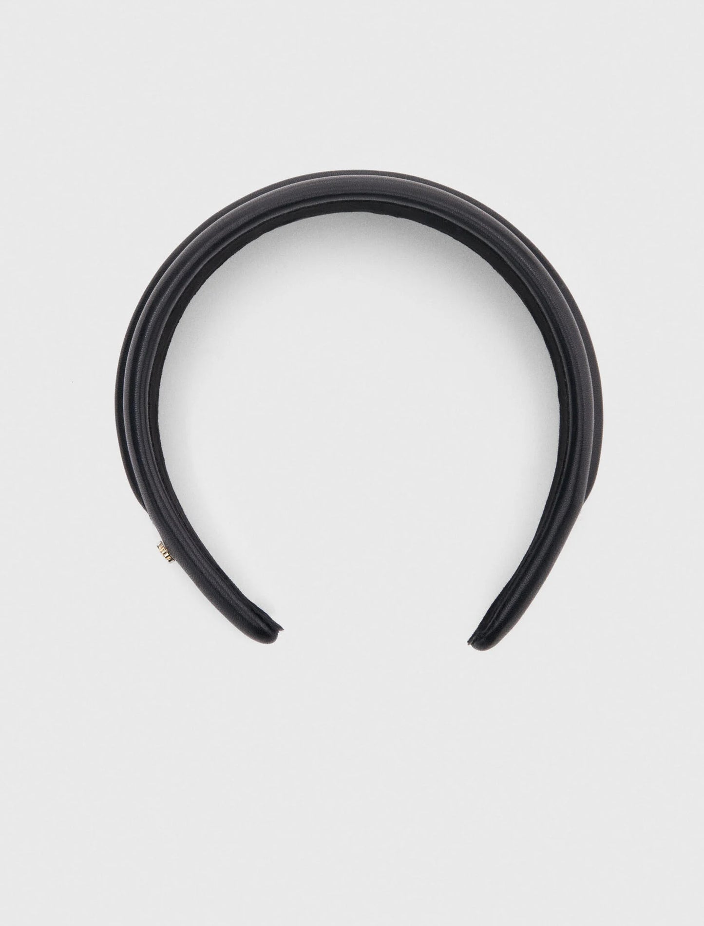 Leather headband Black