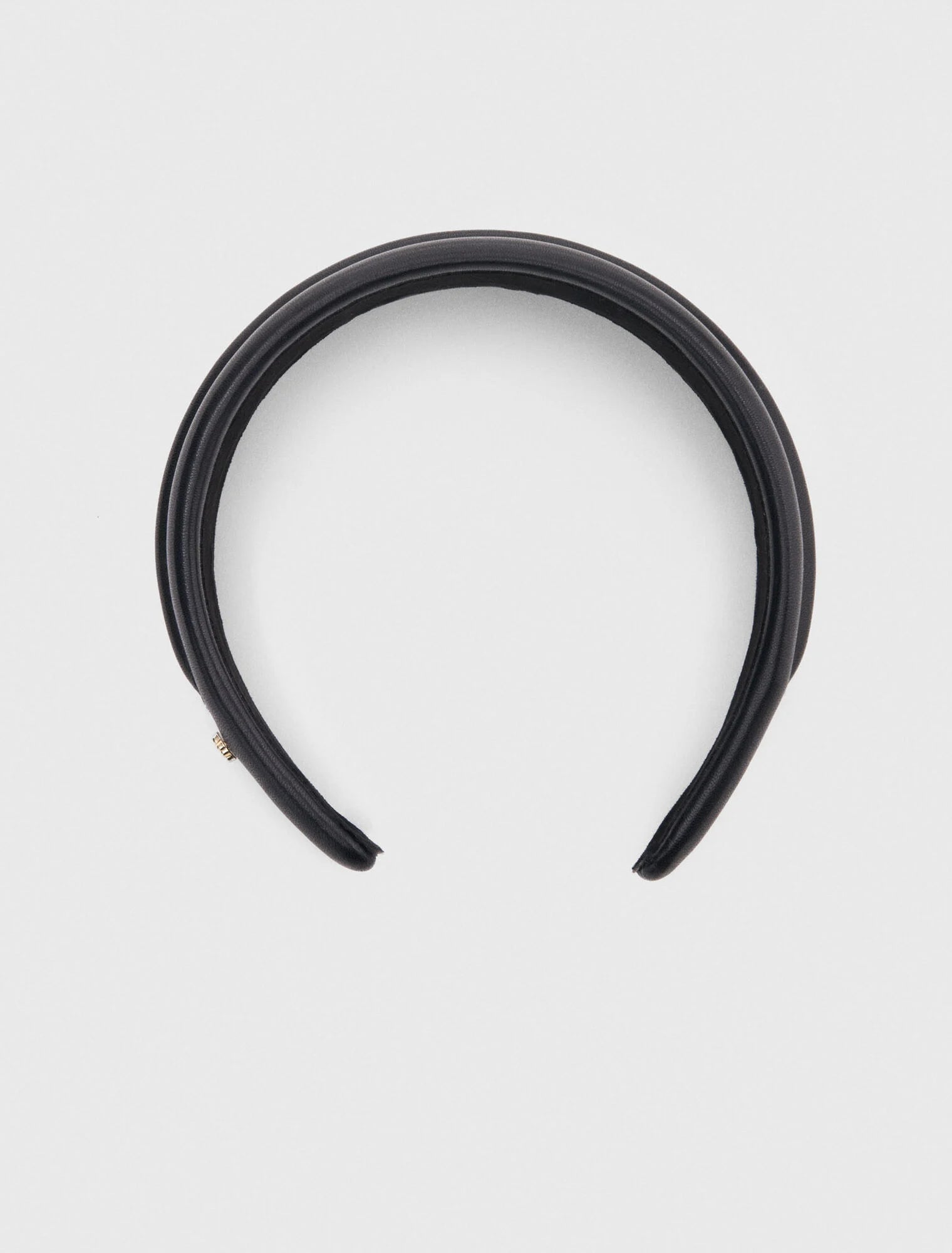 Leather headband Black