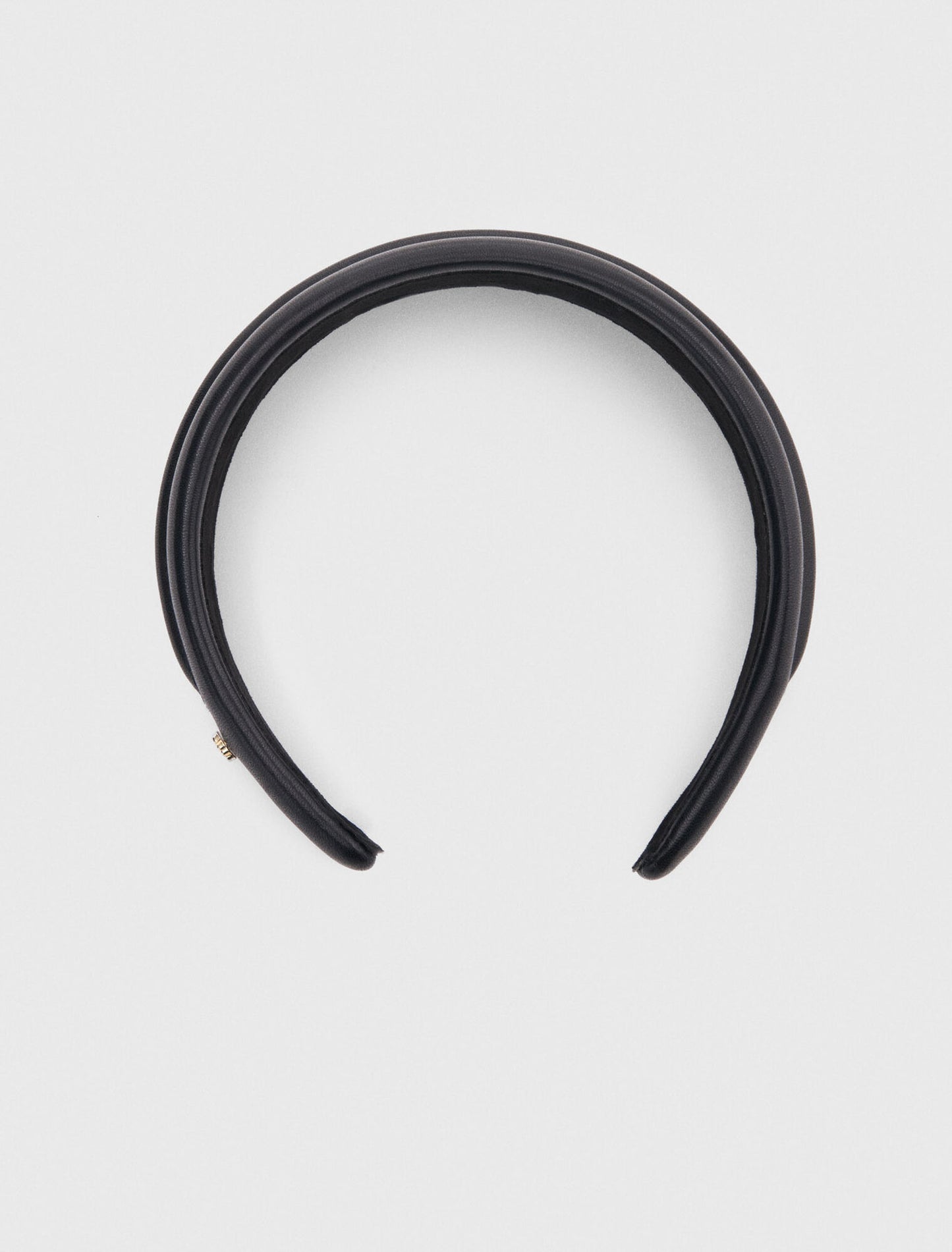 Leather headband Black